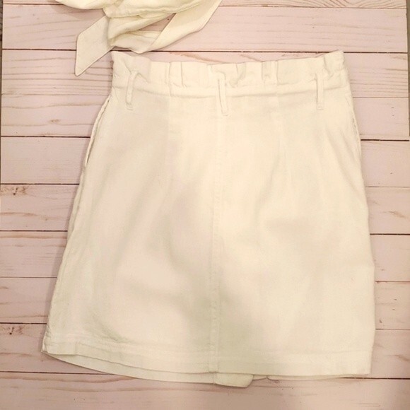 HOLLISTER HIGH WAIST WHITE COTTON BUTTON SKIRT XS - Picture 2 of 8